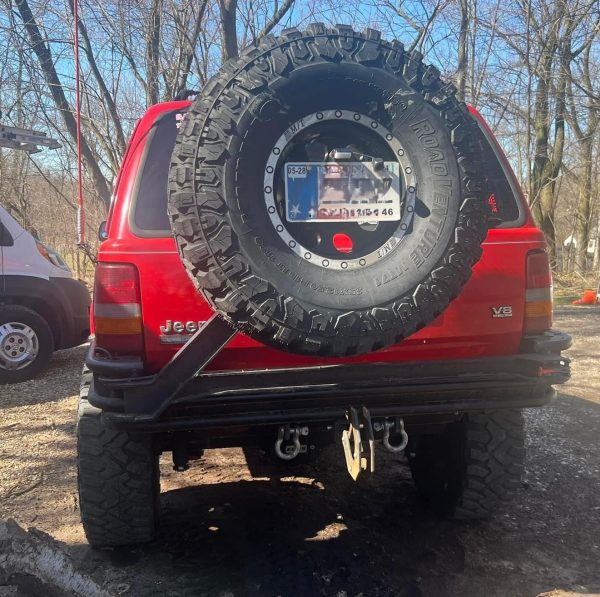 ZJ 93-98 Jeep Grand Cherokee Rear Tube Bumper with Tire Carrier