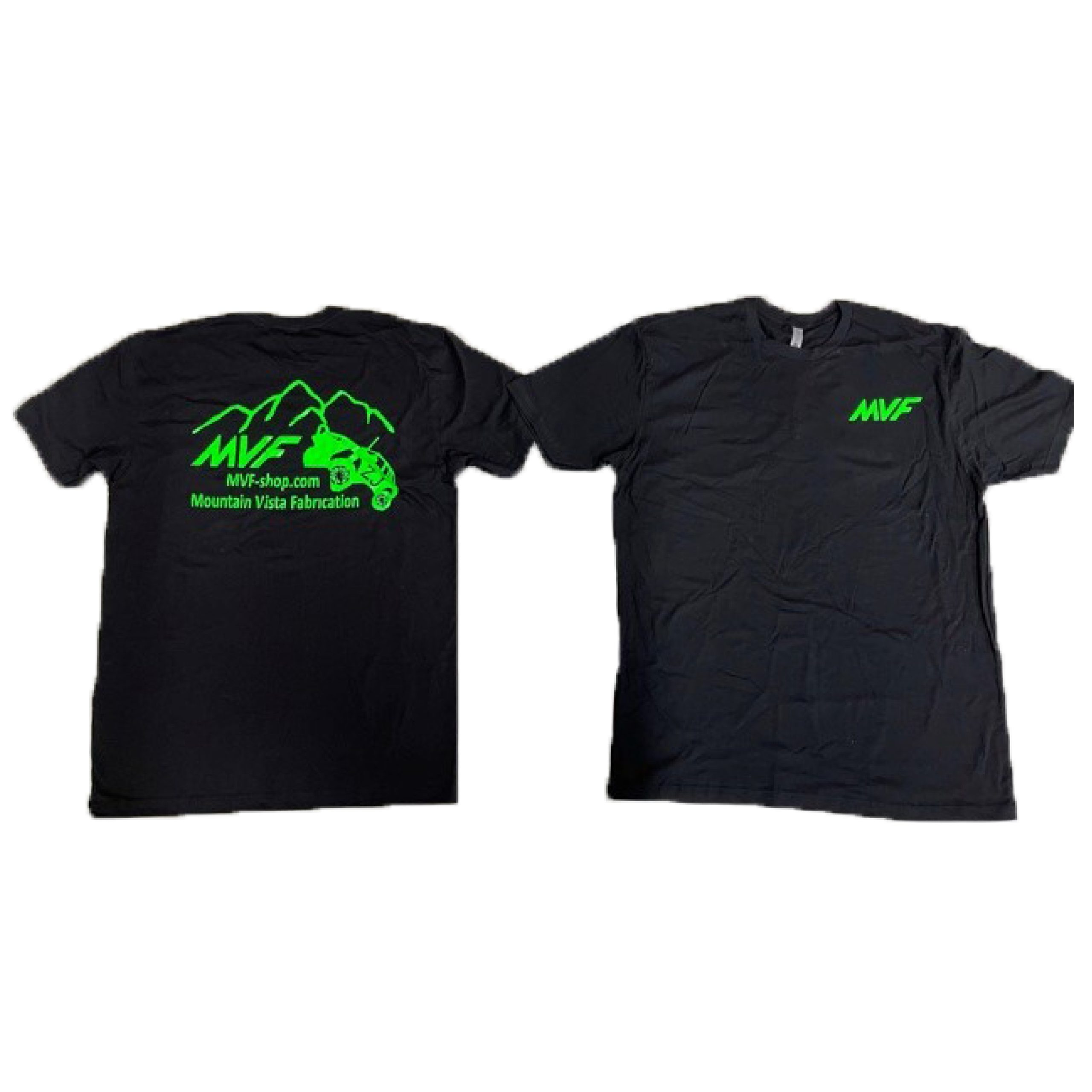 MVF Tshirts black with green ink