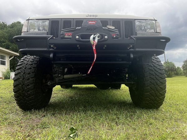 ZJ 93-98 Front bumper plated in with winch mount